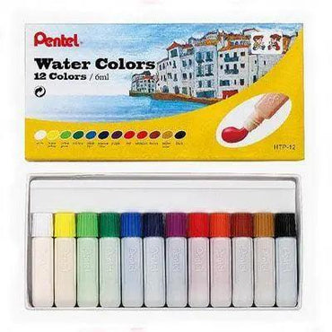 Pental Water Color 12 Colors Tubes - Multi Colors The Stationers